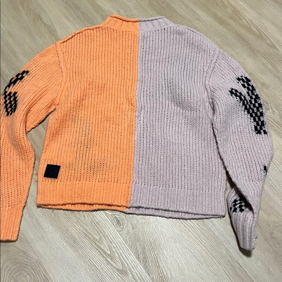Marc Cain Orange and Gray Knit Sweater - Picture 6 of 10